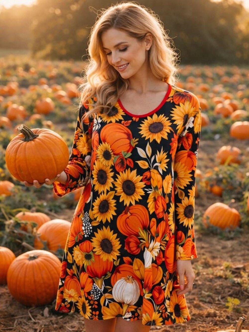 Metrostyle Jersey Knit Rodeo, Festival, Transitional Cottagecore Small Midi